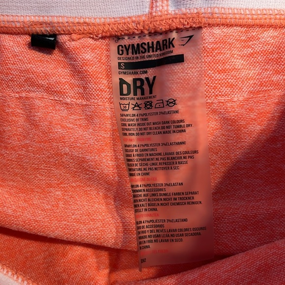 Gymshark Pants Womens Small Pink Flex Legging Peach Coral Capri Athletic Active - Picture 7 of 7